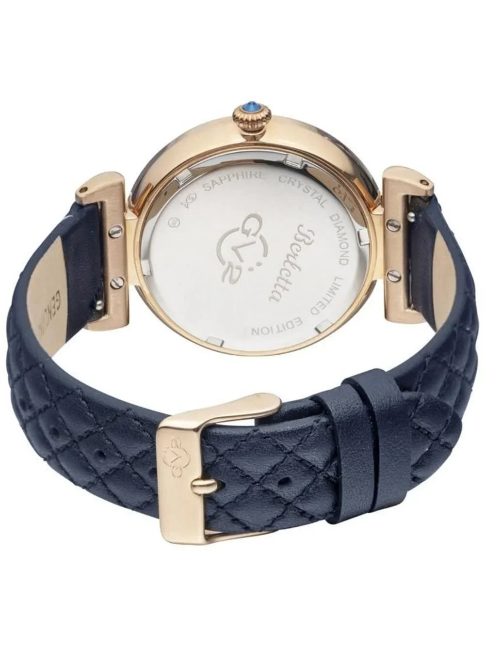 NWT Gv2 By Gevril Berletta Vegan Black Dial Ladies Watch
